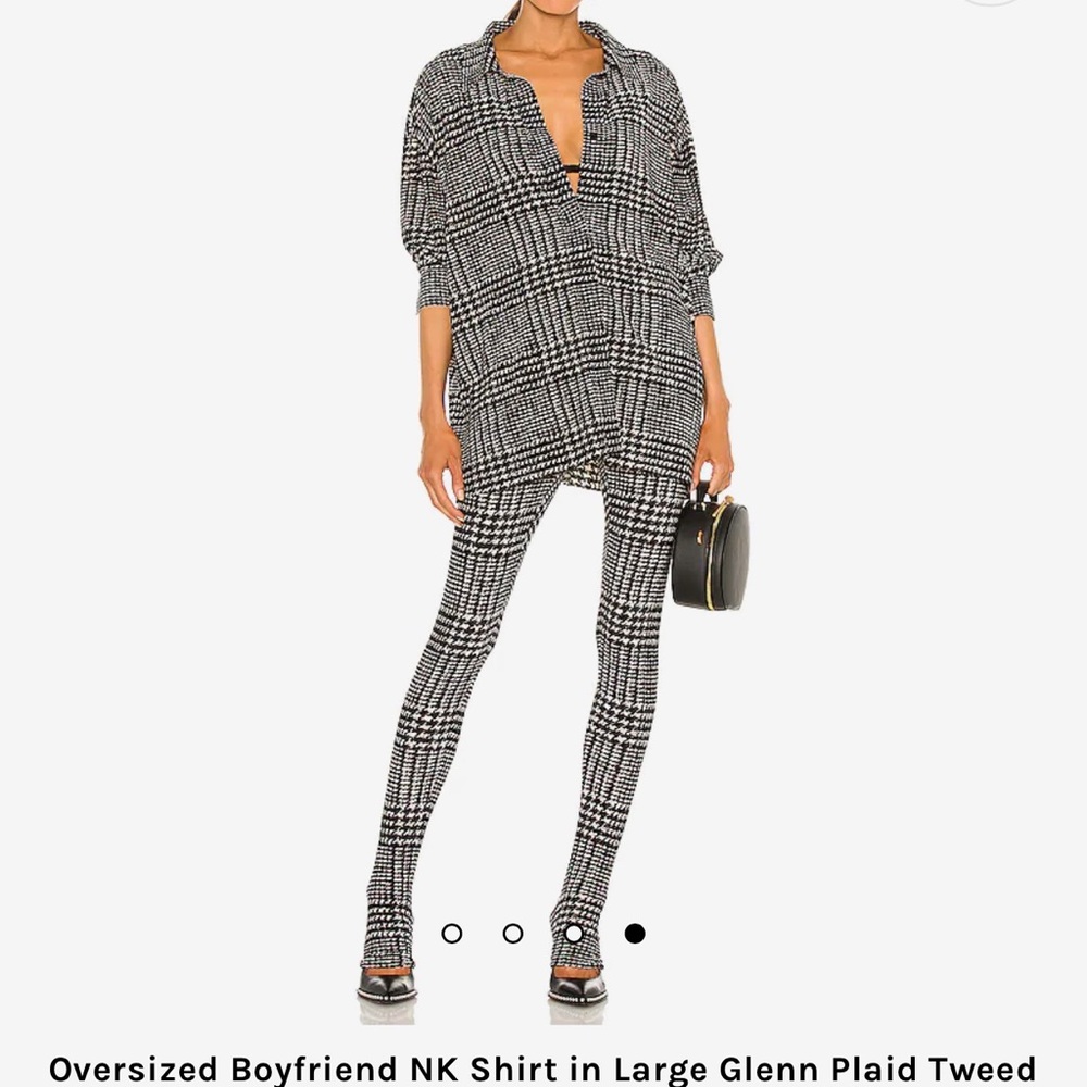 Norma Kamali plaid tweed two piece set revolve